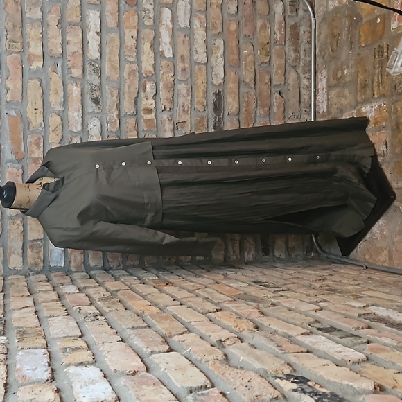 Zara Oversized Olive Pleated maxi dress size Small - Picture 3 of 13